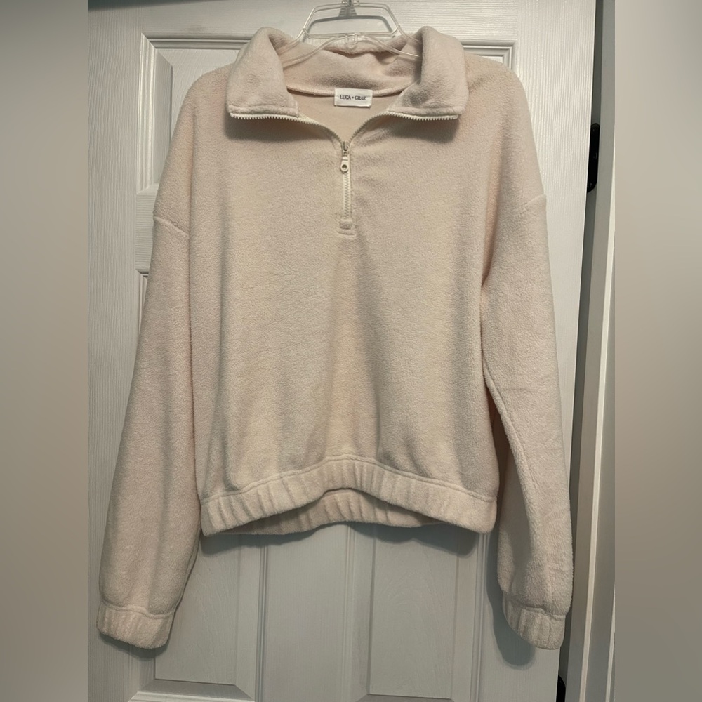 Luca and Grae Cream Quarterzip
